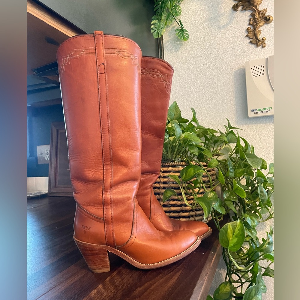 Frye Campus 1980/90 Leather Brown Riding Boots Size 7B 7365 USA Women